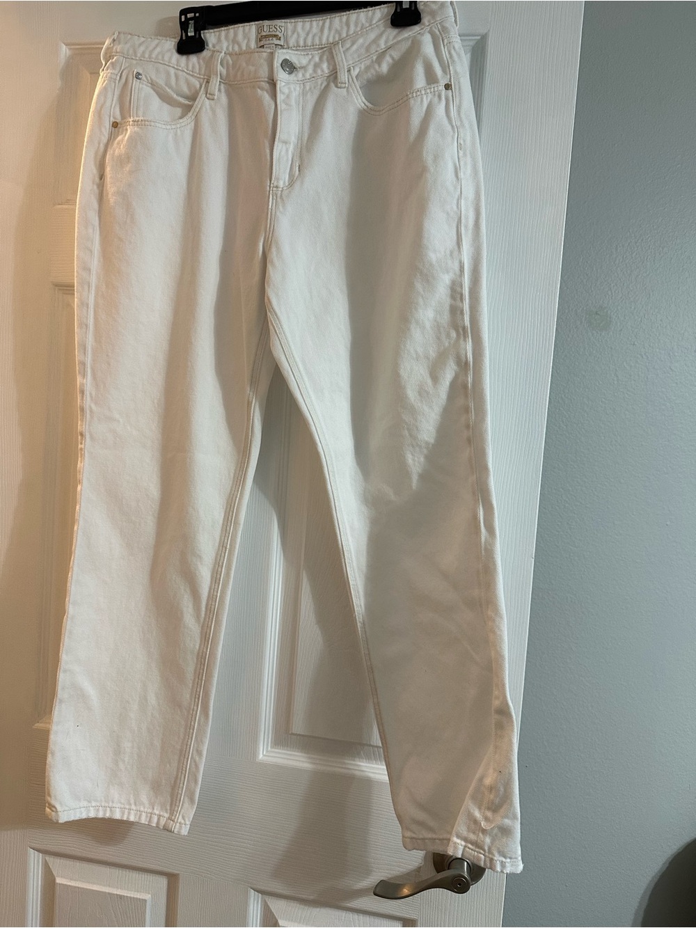 Guess Women's White Straight-Leg Jeans